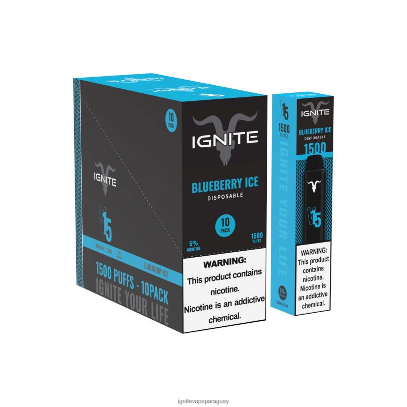 hielo de arándanos IGNITE V15 paquete de 10 bolígrafos vaporizadores - IGNITE vape asunción N6X8F97