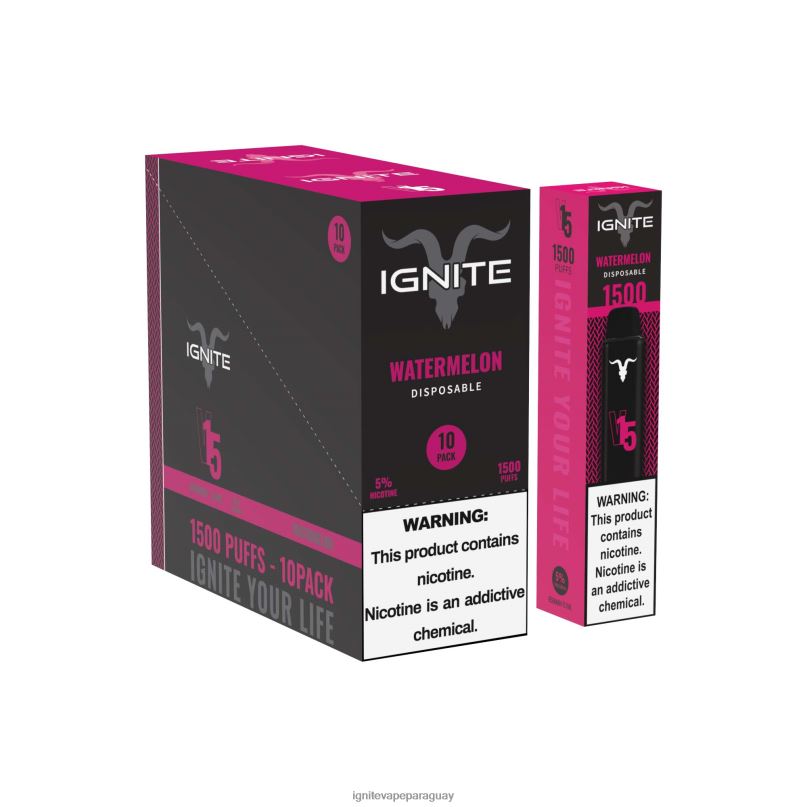 hielo de guayaba y fresa IGNITE V15 paquete de 10 bolígrafos vaporizadores - IGNITE vape sabores N6X8F105
