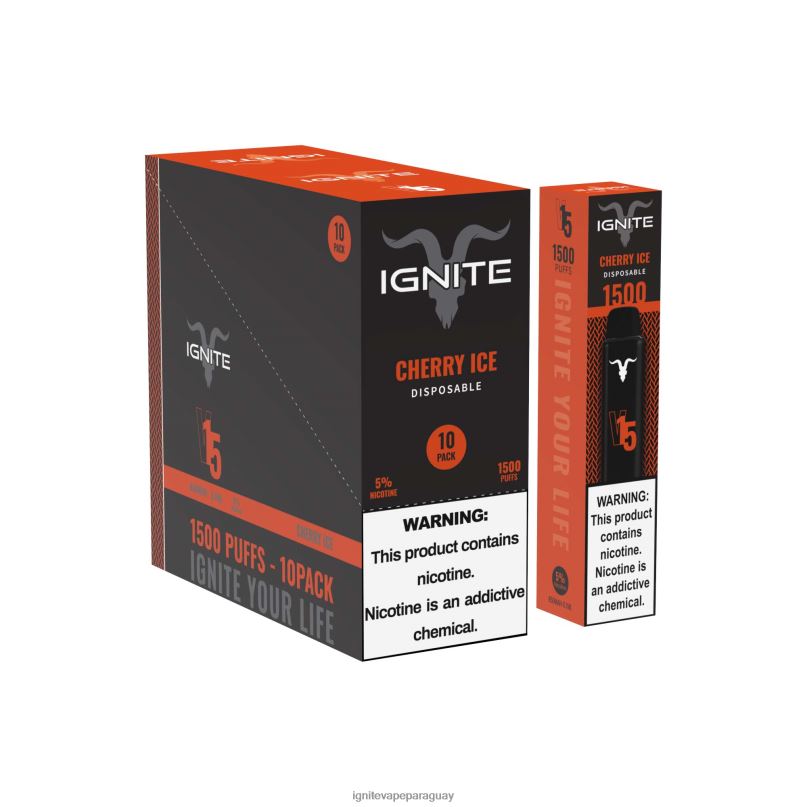 hielo de guayaba y fresa IGNITE V15 paquete de 10 bolígrafos vaporizadores - IGNITE vape sabores N6X8F105