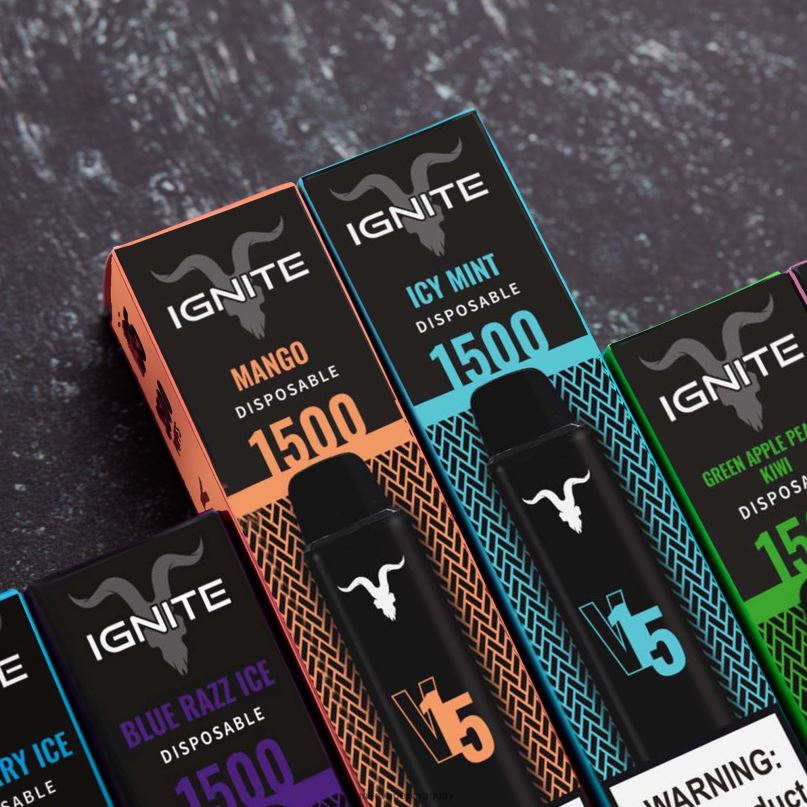 hielo de plátano IGNITE V15 paquete de 10 bolígrafos vaporizadores - IGNITE cigarrillo electronico N6X8F11