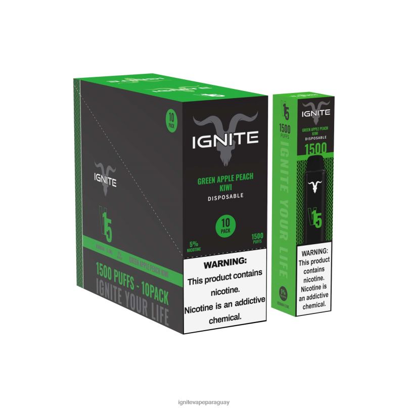 hielo de plátano IGNITE V15 paquete de 10 bolígrafos vaporizadores - IGNITE cigarrillo electronico N6X8F11