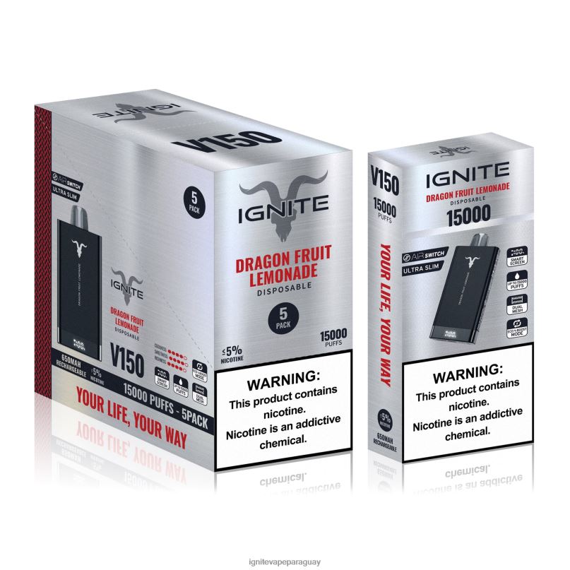 frambuesa agria IGNITE V150 paquete de 5 bolígrafos vaporizadores - IGNITE vape precio N6X8F90