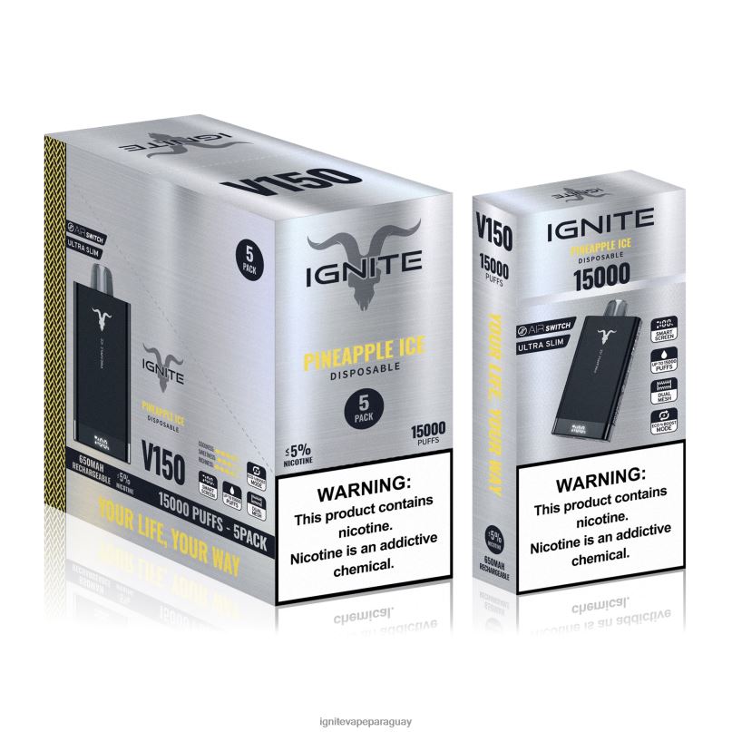 plátano cereza IGNITE V150 paquete de 5 bolígrafos vaporizadores - IGNITE pod Paraguay precio N6X8F83