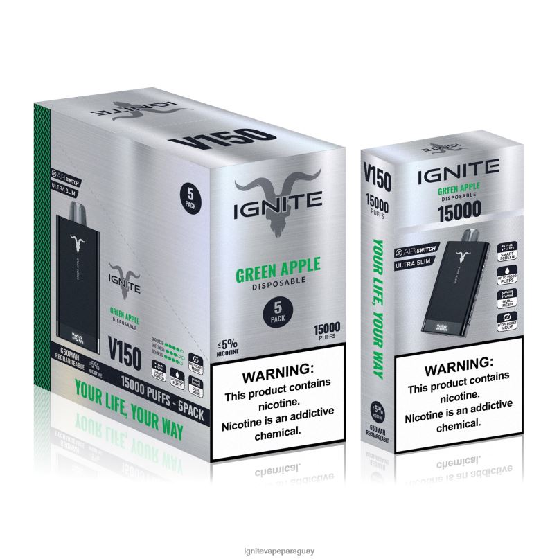plátano cereza IGNITE V150 paquete de 5 bolígrafos vaporizadores - IGNITE pod Paraguay precio N6X8F83