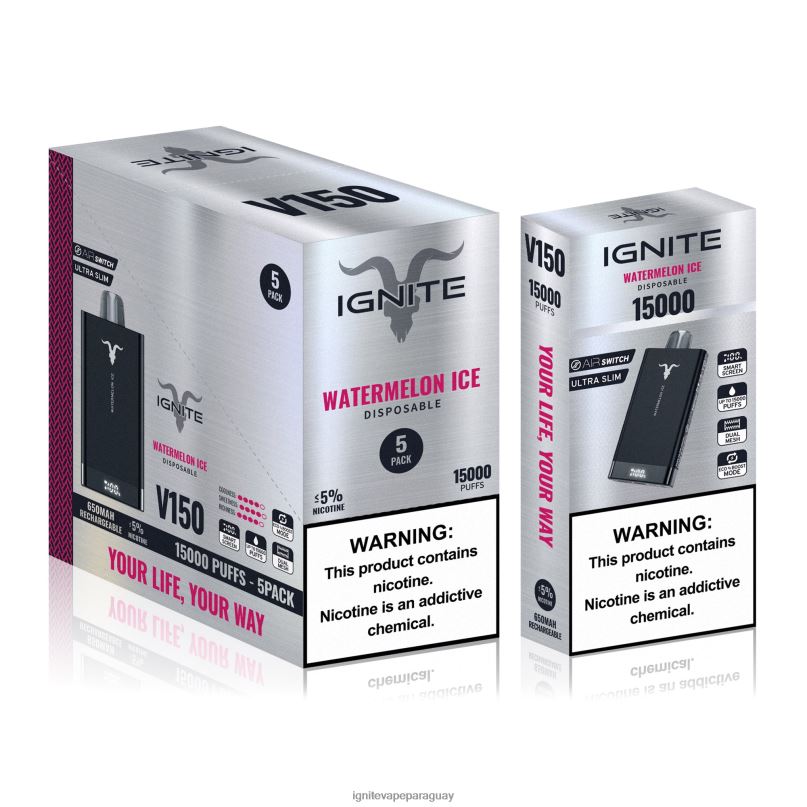 plátano cereza IGNITE V150 paquete de 5 bolígrafos vaporizadores - IGNITE pod Paraguay precio N6X8F83