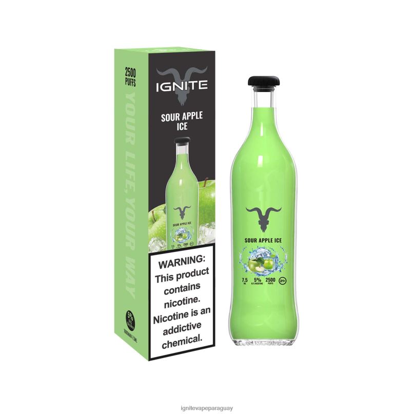 hielo de manzana agria IGNITE V25 pluma vaporizador - pod IGNITE nicotina N6X8F118