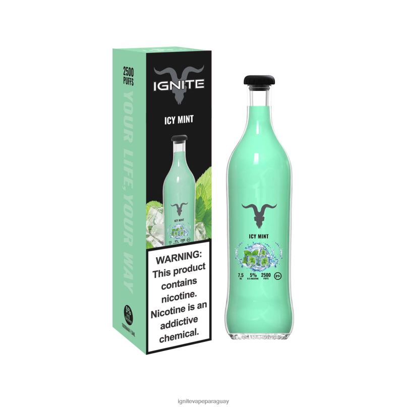 menta helada IGNITE V25 pluma vaporizador - IGNITE precio Paraguay N6X8F14