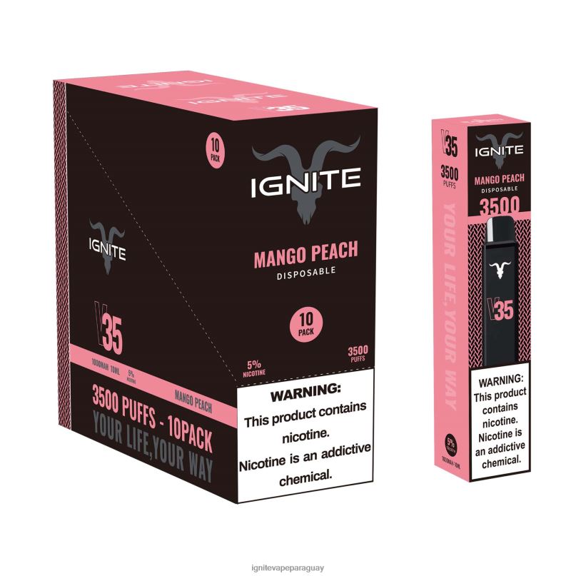 durazno mango IGNITE V35 paquete de 10 bolígrafos vaporizadores - IGNITE precio Paraguay N6X8F124