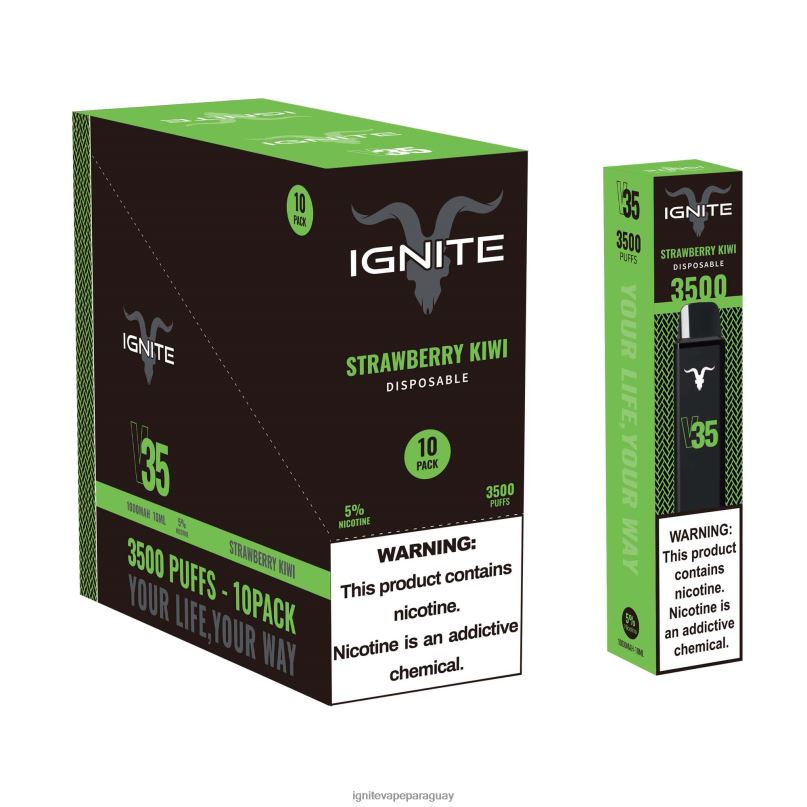 kiwi fresa IGNITE V35 paquete de 10 bolígrafos vaporizadores - IGNITE vape asunción N6X8F127