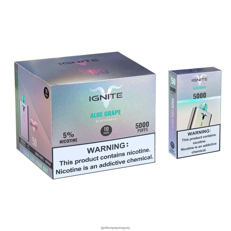 áloe uva IGNITE V50 paquete de 10 bolígrafos vaporizadores - IGNITE Paraguay N6X8F22