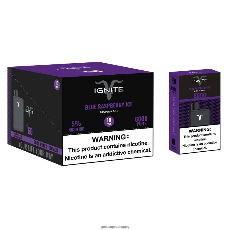 hielo de plátano IGNITE V60 paquete de 10 bolígrafos vaporizadores - IGNITE cigarrillo electronico N6X8F1