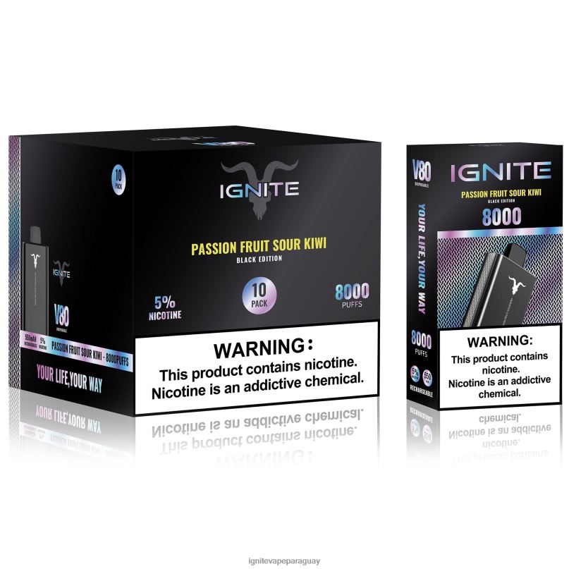 cereza de plátano IGNITE V80 paquete de 10 bolígrafos vaporizadores - IGNITE vape Paraguay N6X8F6